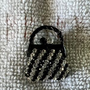 Chic Black and Silver Brooch